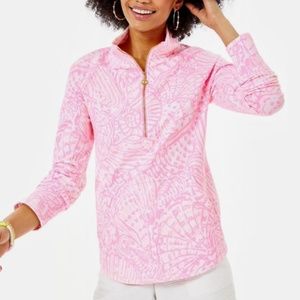 NWT Lilly Pulitzer Skipper Popover Sea Cups Pelican Pink Size Medium